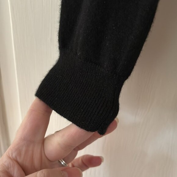 Ralph‎ Lauren Black Label 100% Cashmere Black Button Up V-Neck Cardigan Size XL - Picture 4 of 7